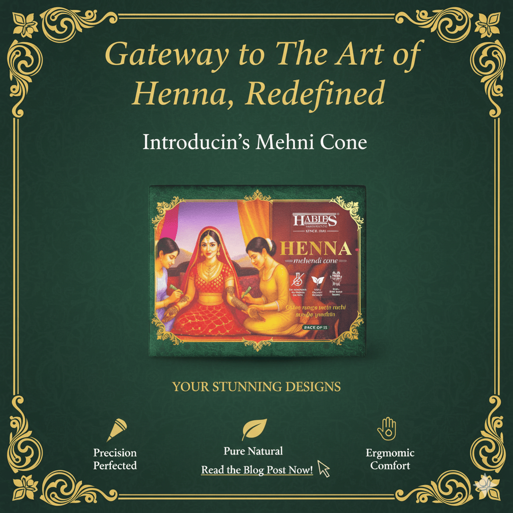 Introducing Habib's Mehndi Cone. Gateway to The Art of Henna.