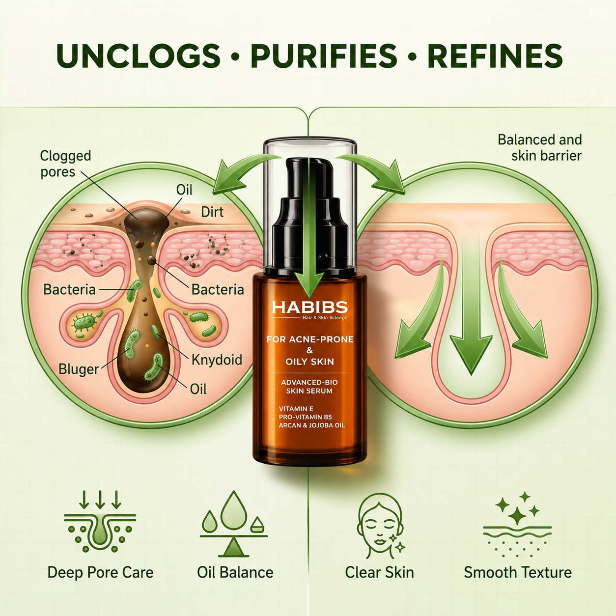 HABIBS Advanced-Bio Skin Serum for Acne-Prone & Oily Skin