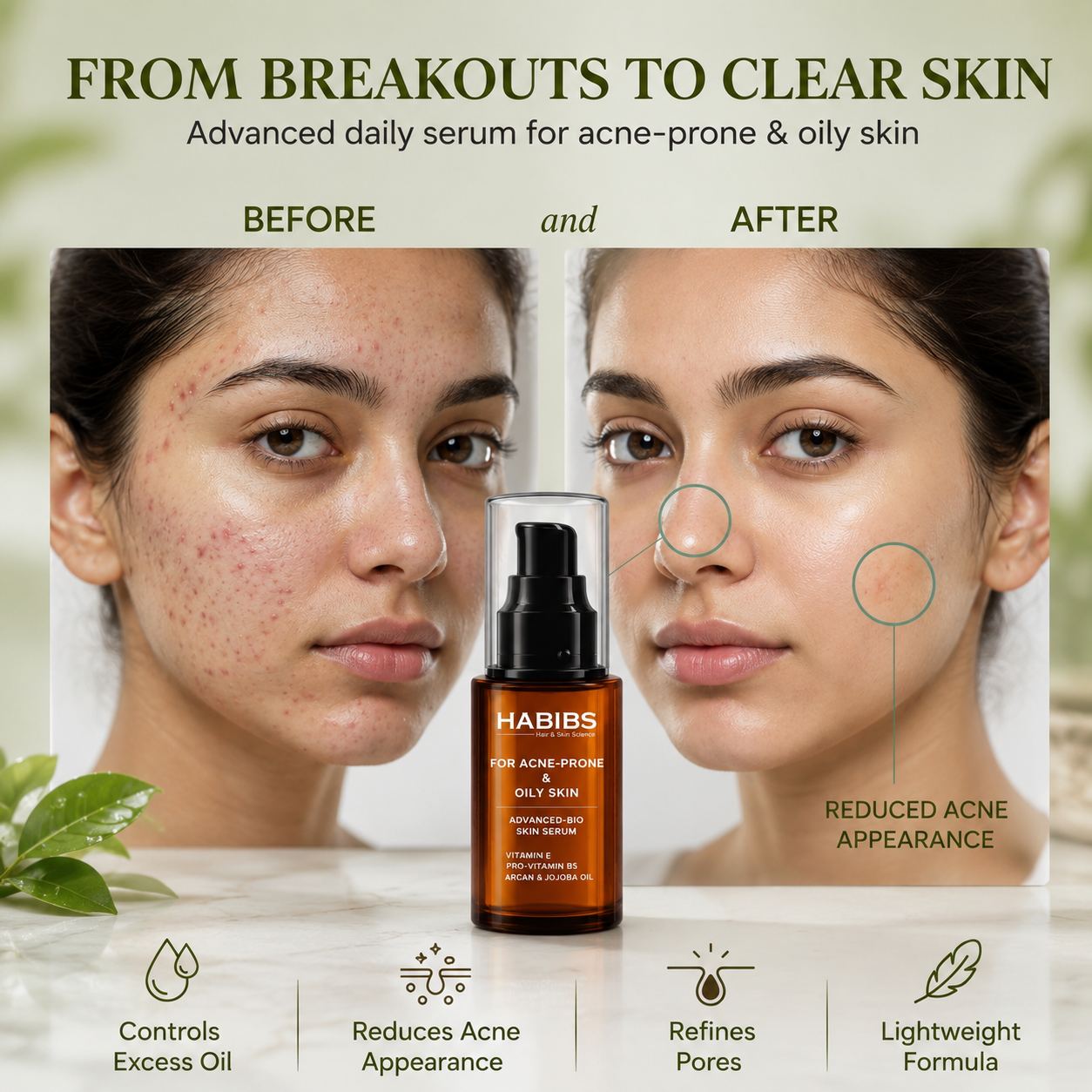 HABIBS Advanced-Bio Skin Serum for Acne-Prone & Oily Skin
