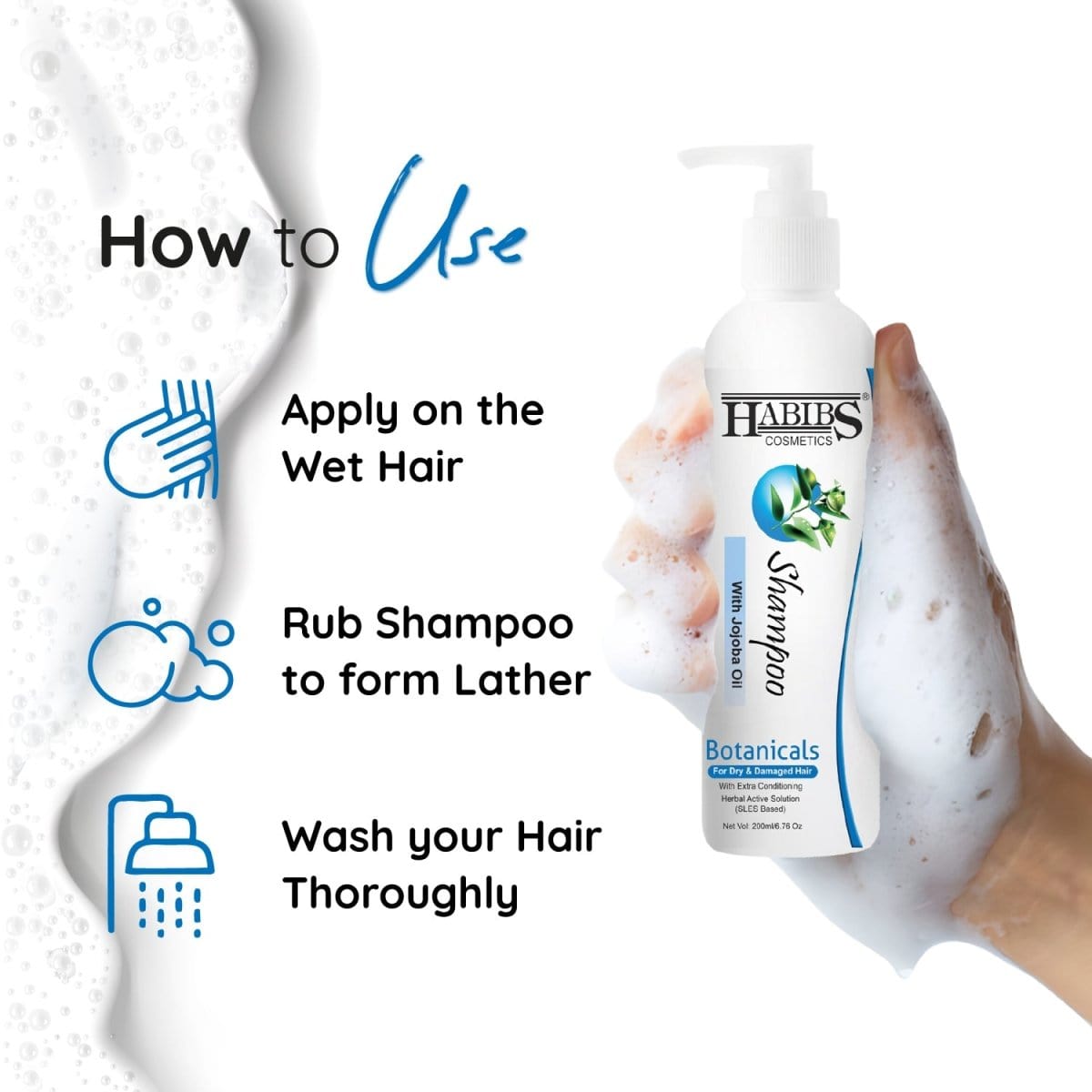 Dry Hair Shampoo - Habibs Orgamatics