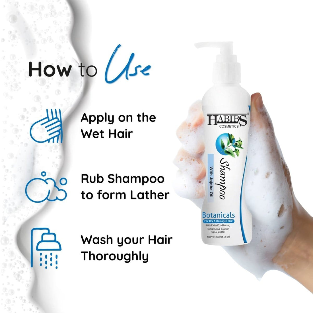 Dry Hair Shampoo - Habibs Orgamatics