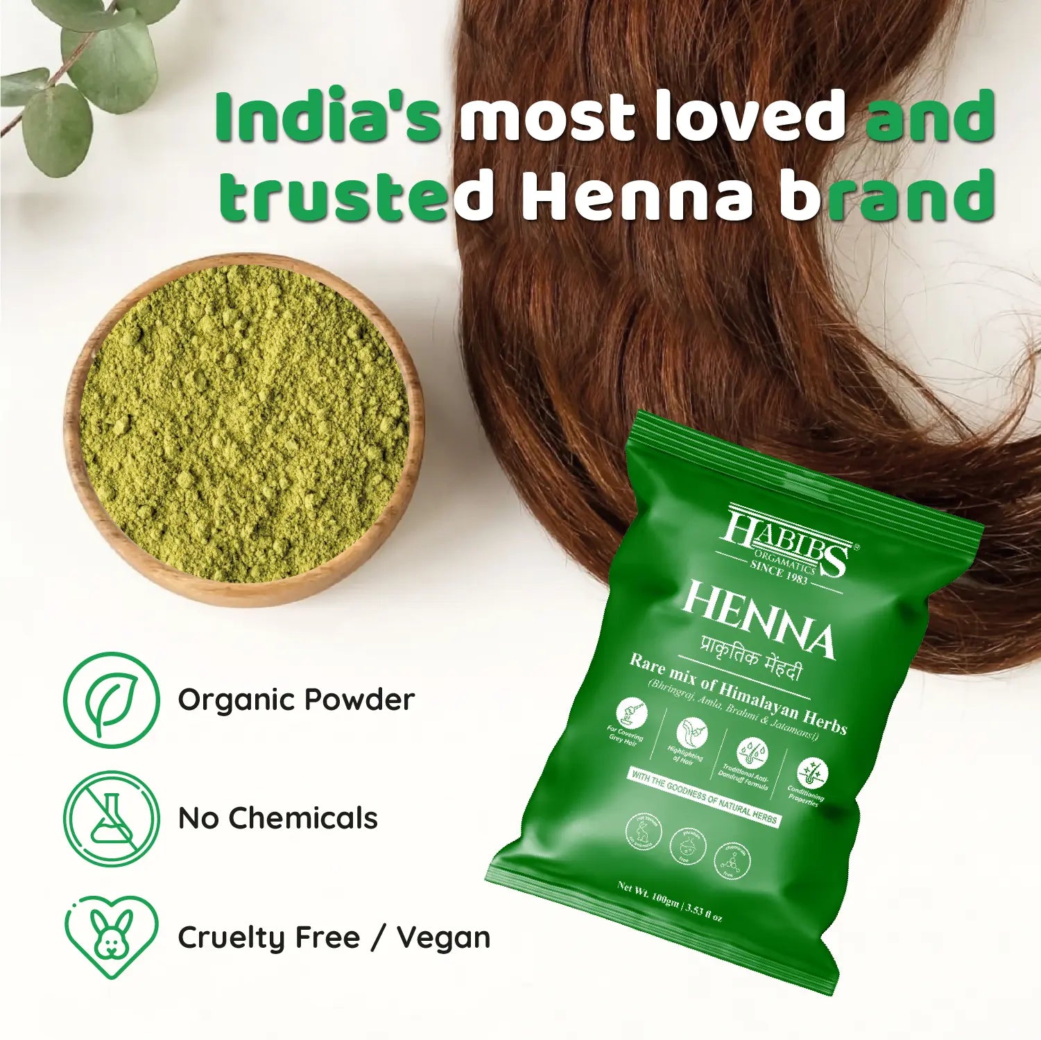 Natural Henna 100gm - Habibs Orgamatics