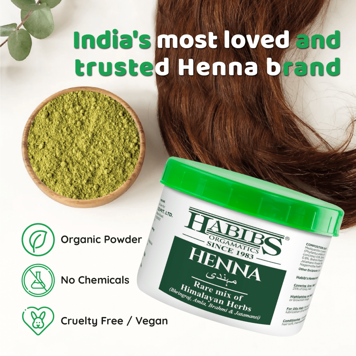 Natural Henna 180gm - Habibs Orgamatics