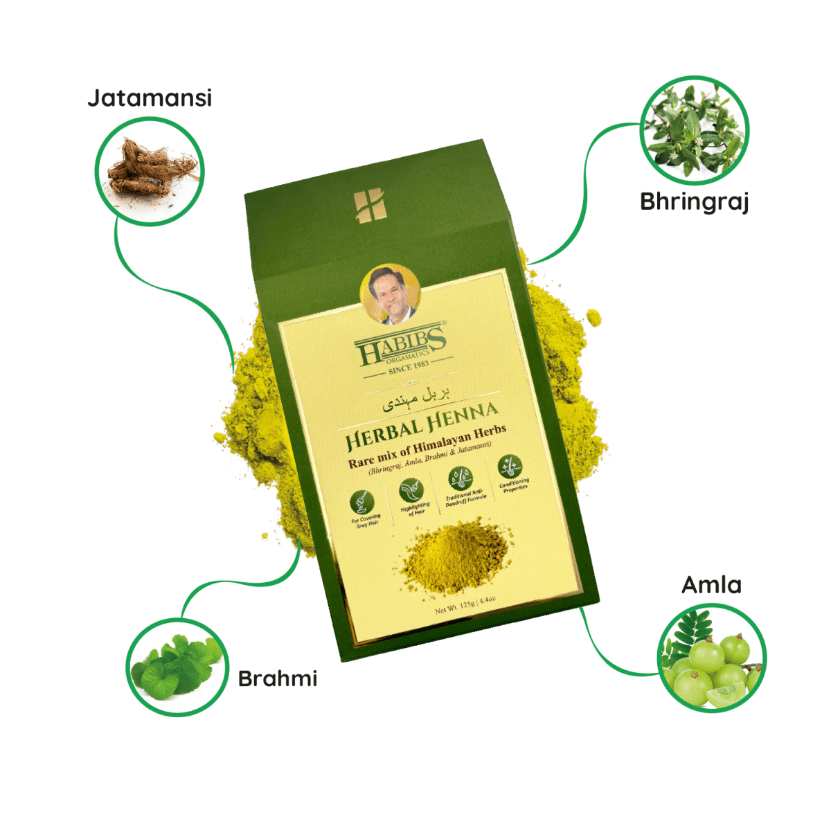 Natural Henna 125gm - Habibs Orgamatics