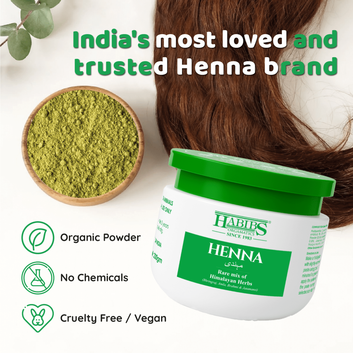 Natural Henna 200gm - Habibs Orgamatics