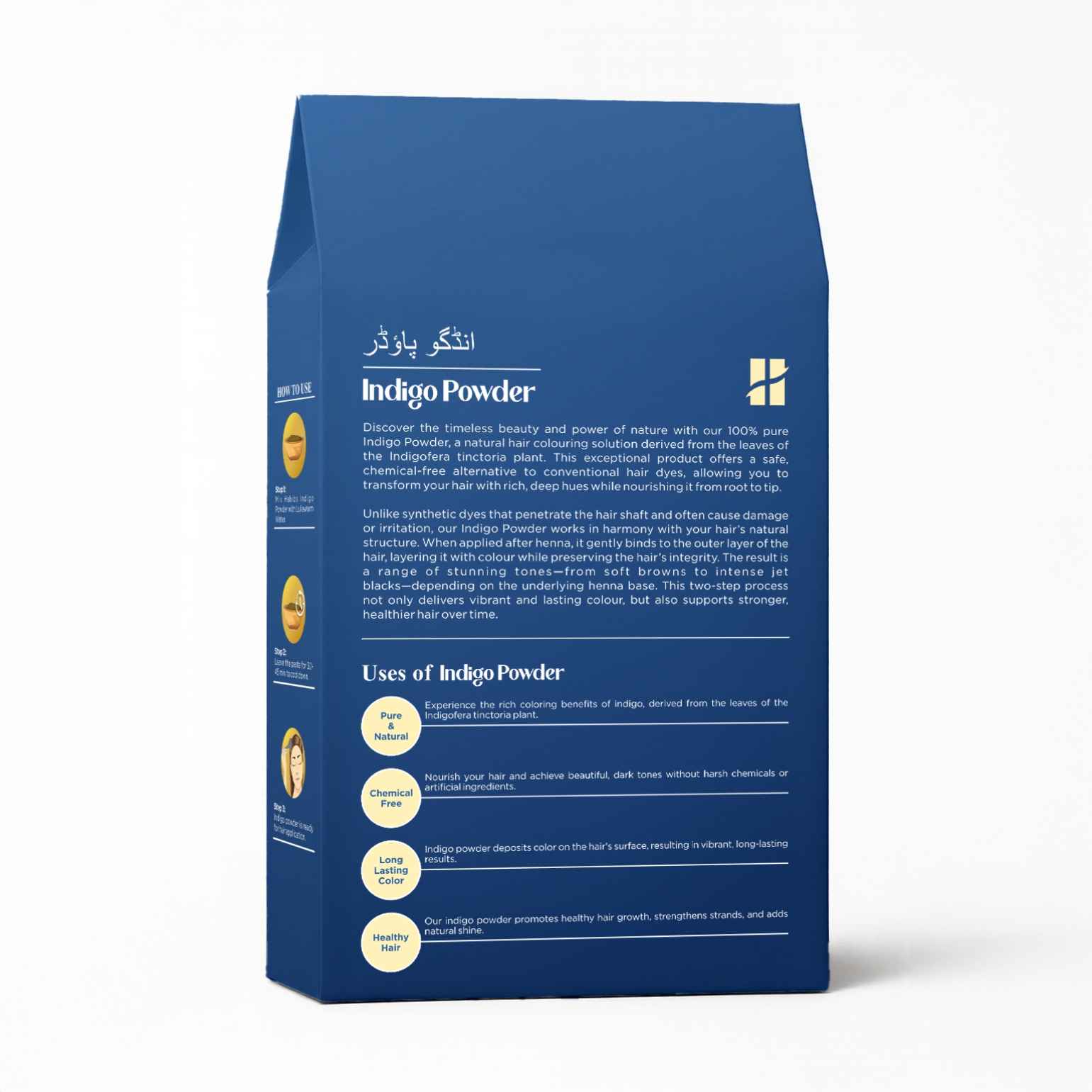 Habib's Orgamatics Natural Dye for Black Hair – Henna & Indigo Powder Combo Pack - Habibs Orgamatics