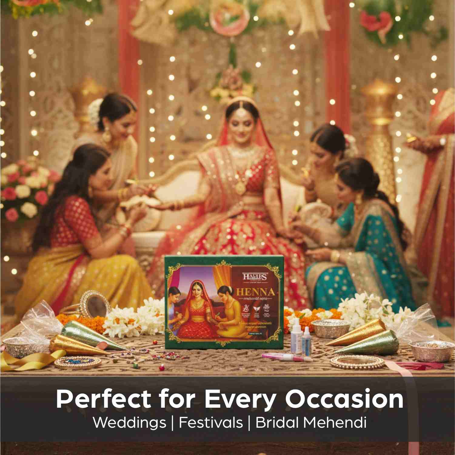 Habib’s Herbal Mehndi Cones for Hands & Feet – Safe, Dark & Rich Color (Pack of 12) - Habibs Orgamatics