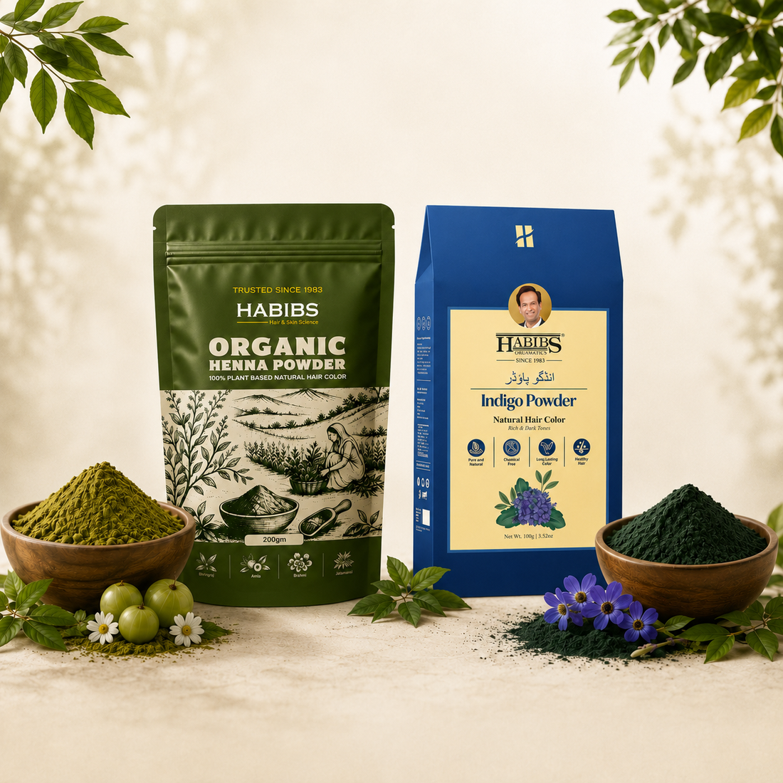 Henna & Indigo Powder Combo Pack