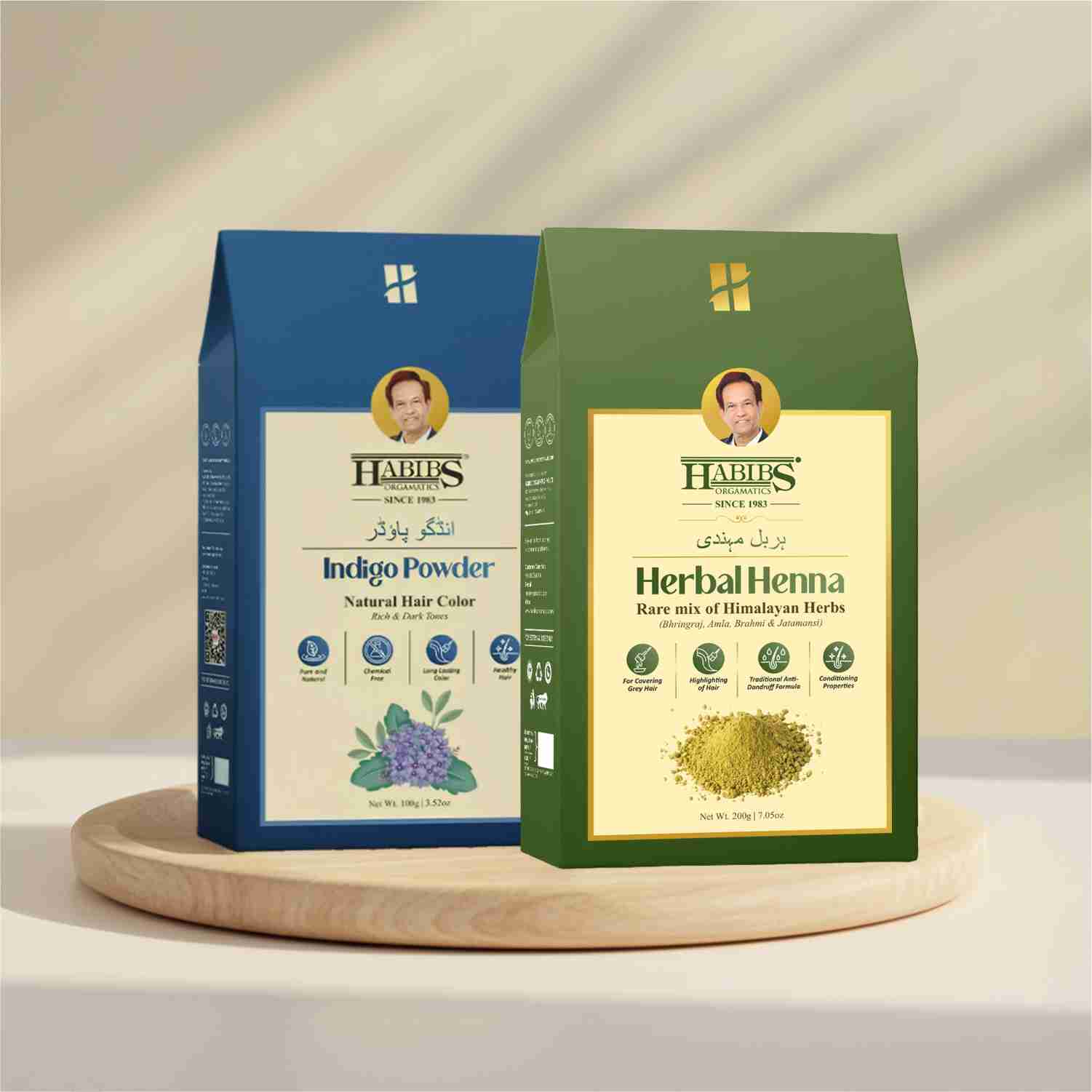 Habibs Orgamatics Natural Hair Dye Combo Pack – Henna & Indigo Powder for Black Hair | 100% Herbal & Chemical - Free - Habibs Orgamatics