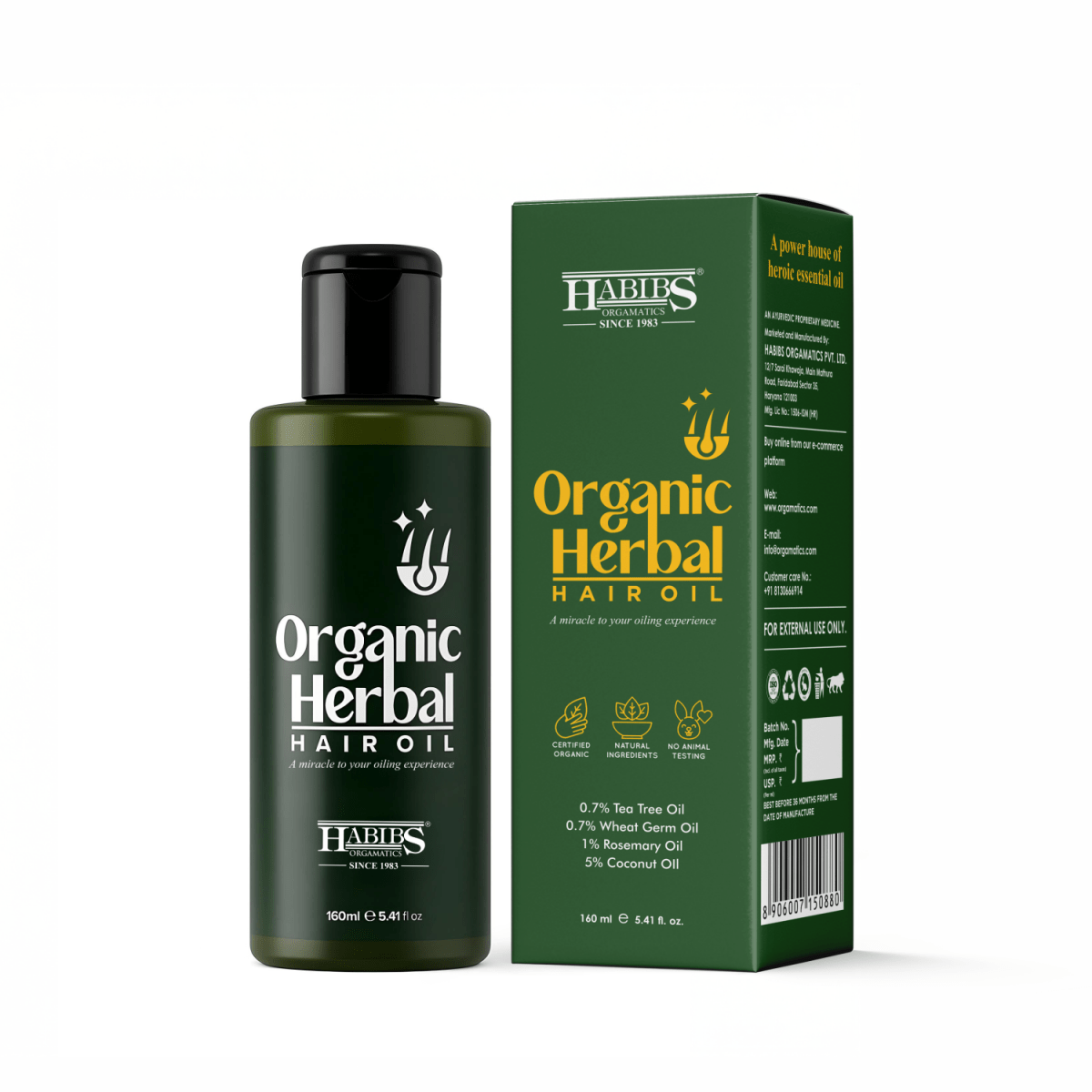 Herbal Hair Oil - Habibs Orgamatics
