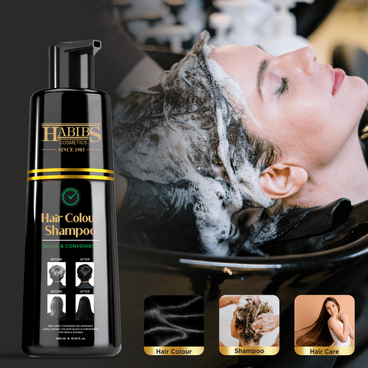 Hair Color Shampoo - Habibs Orgamatics
