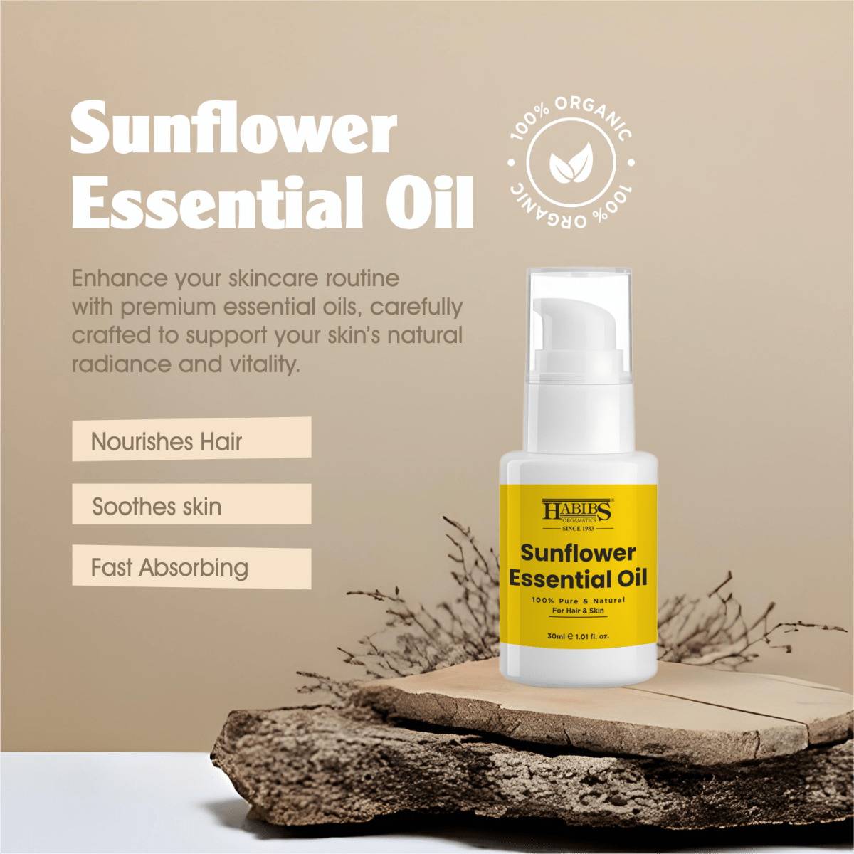 Sunflower Essential Oil - Habibs Orgamatics