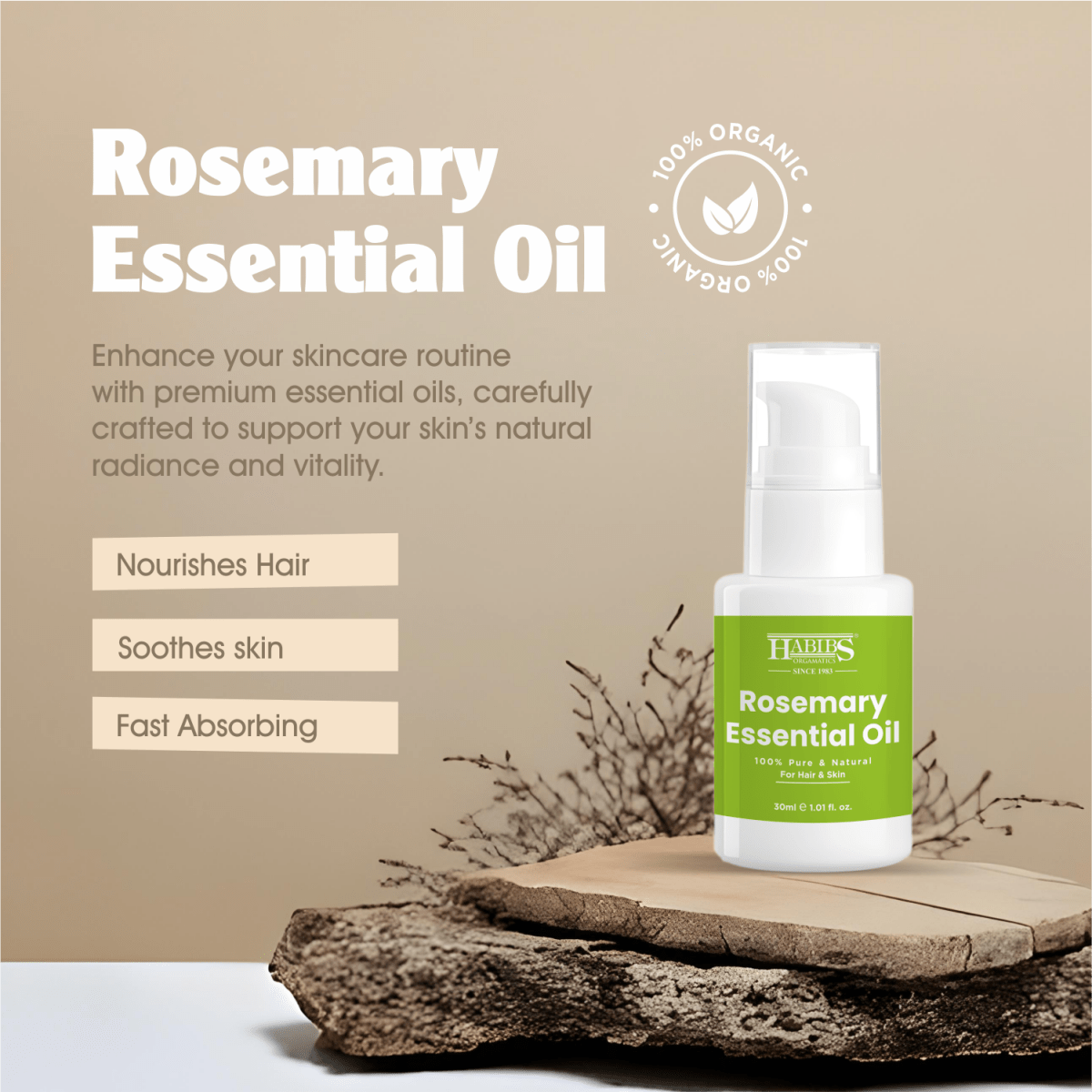 Rosemary Essential Oil - Habibs Orgamatics