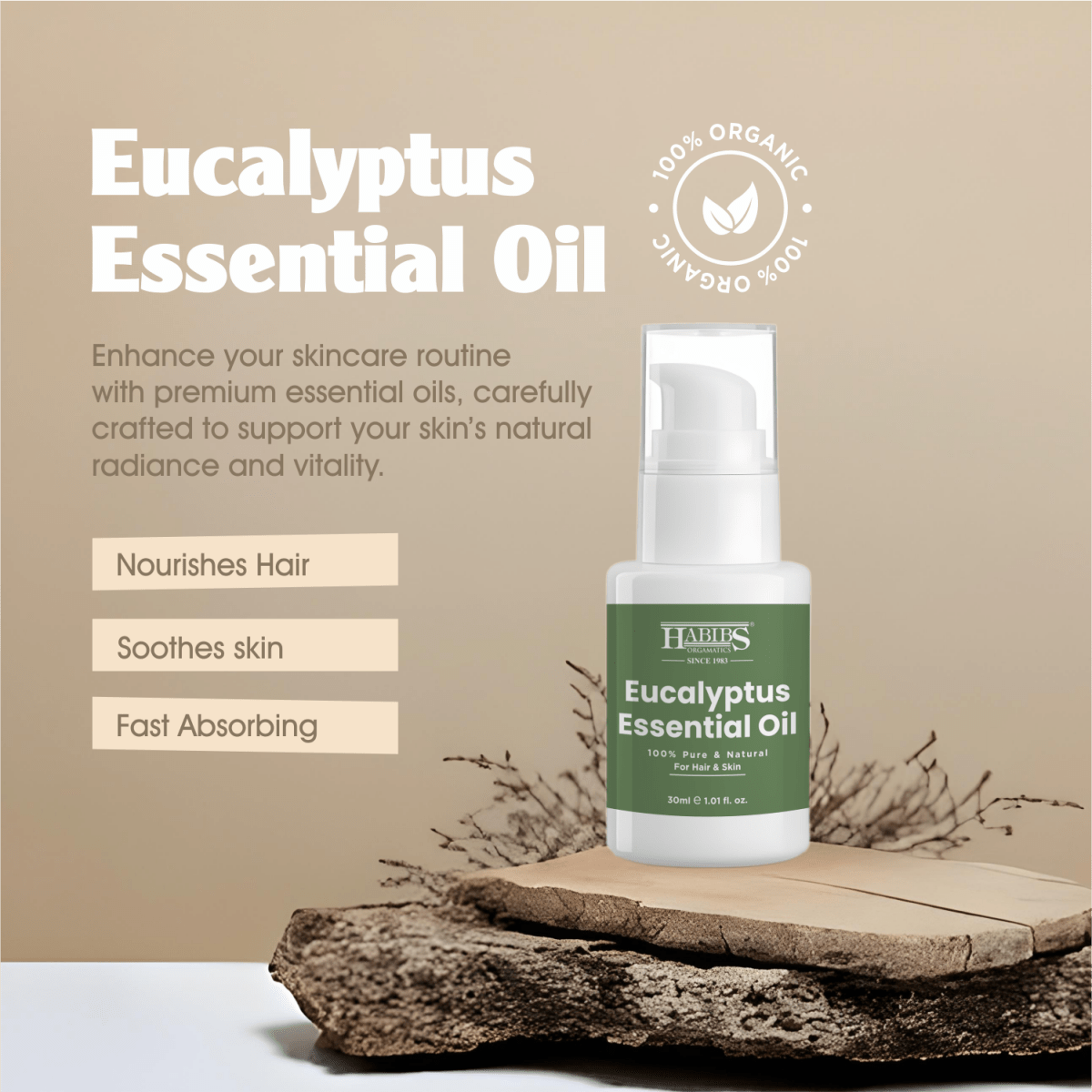 Eucalyptus Essential Oil - Habibs Orgamatics