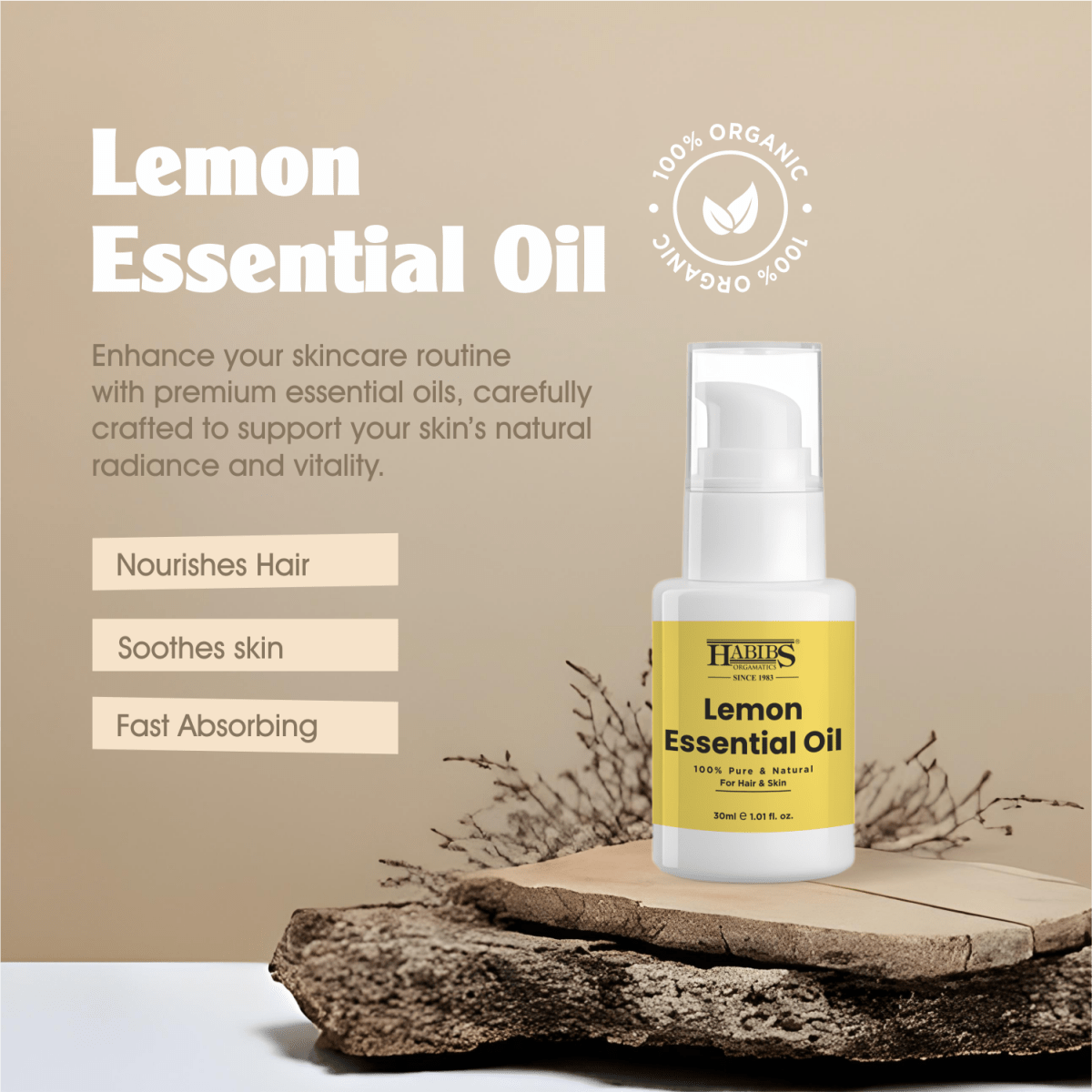 Lemon Essential Oil - Habibs Orgamatics