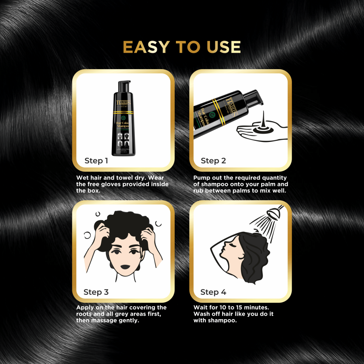 Hair Color Shampoo - Habibs Orgamatics