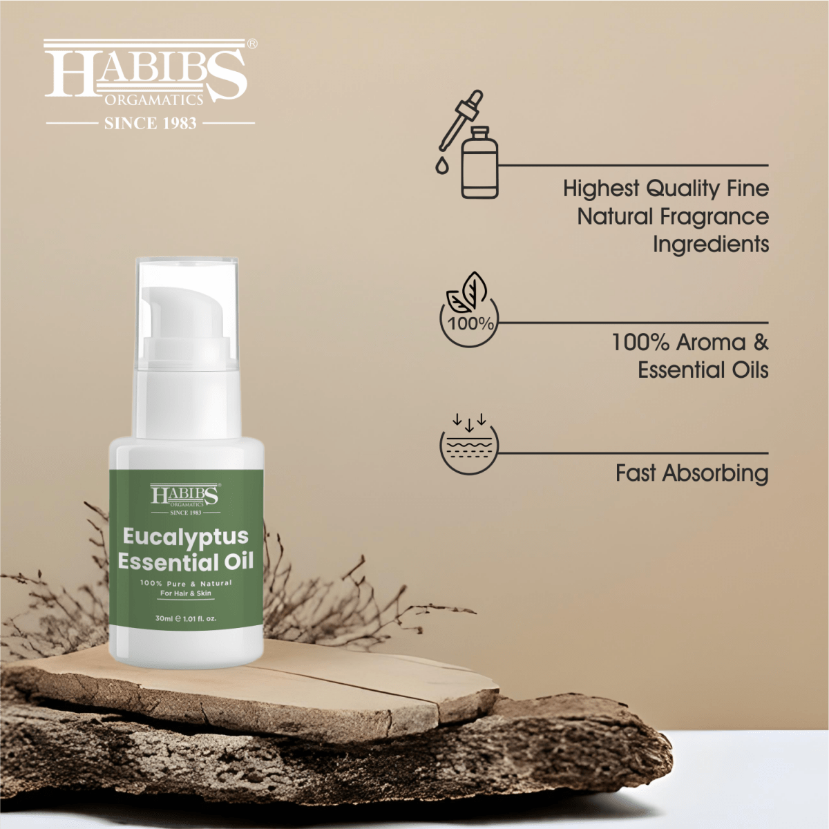 Eucalyptus Essential Oil - Habibs Orgamatics