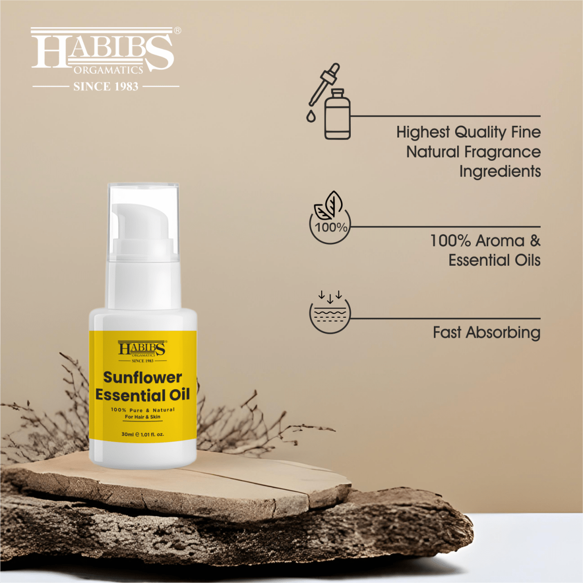 Sunflower Essential Oil - Habibs Orgamatics