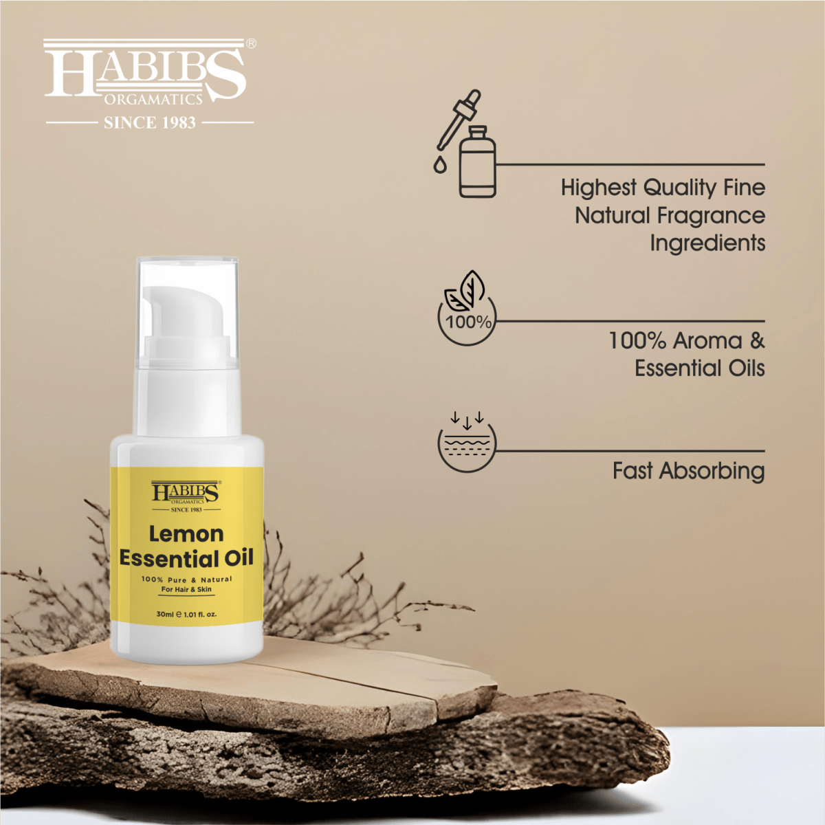 Lemon Essential Oil - Habibs Orgamatics