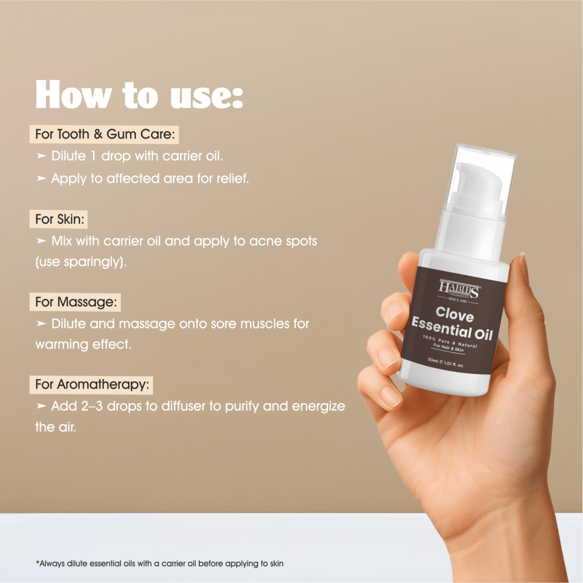 Clove Essential Oil - Habibs Orgamatics